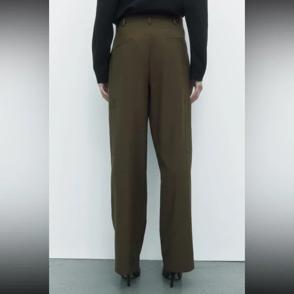 Zara Green Cargo Pants - Picture 3 of 7